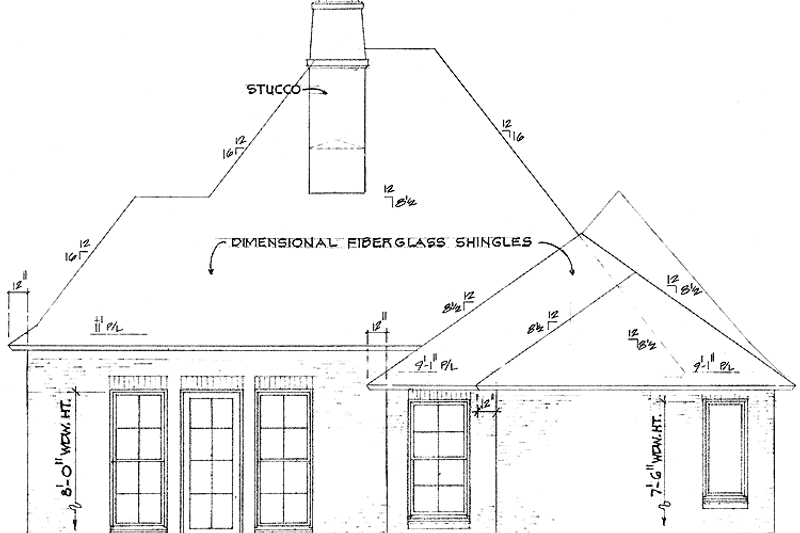 Home Plan - Exterior - Rear Elevation for Country House Plan #301-161 - 3 bed, 2 bath
