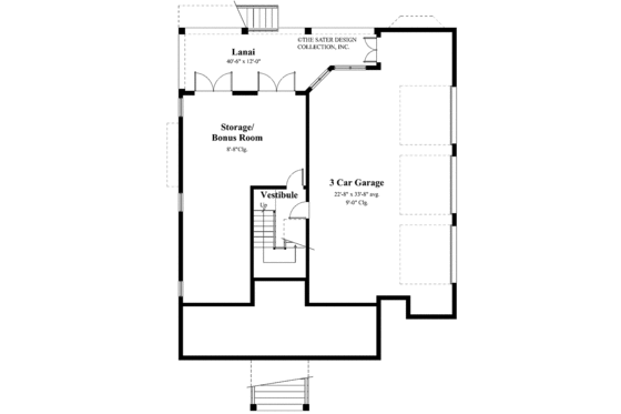 Floor Plan - Lower Floor for Classical House Plan #930-144 - 3 bed, 2 bath