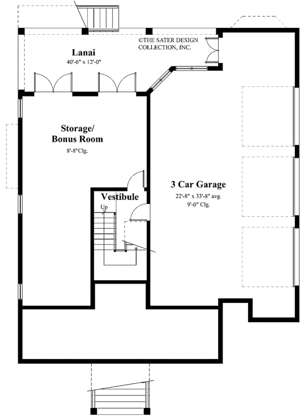 Classical Floor Plan - Lower Floor Plan #930-144