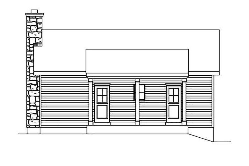 Dream House Plan - Exterior - Rear Elevation for Cottage House Plan #22-566 - 1 bed, 1 bath