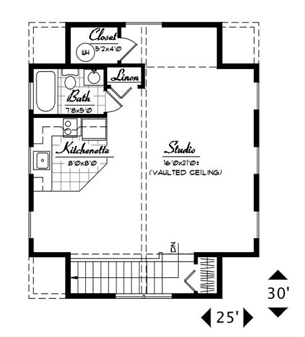 Craftsman Floor Plan - Upper Floor Plan #487-4
