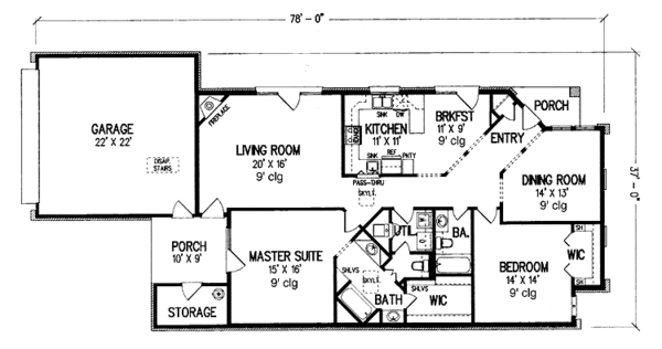 Dream House Plan - Traditional Floor Plan - Main Floor Plan #45-517