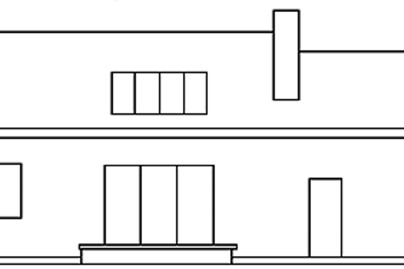 Home Plan - Exterior - Rear Elevation for Ranch House Plan #60-966 - 3 bed, 2 bath