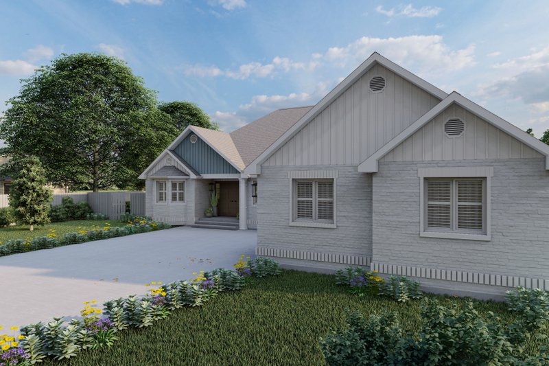 House Plan Design - Exterior - Front Elevation 4 for Ranch House Plan #1060-173 - 3 bed, 2 bath