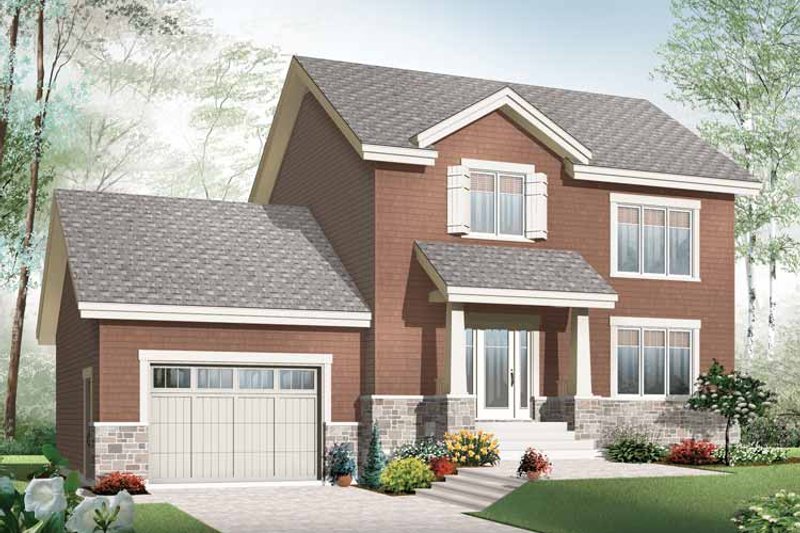 Home Plan - Exterior - Front Elevation 3 for Traditional House Plan #23-2506 - 3 bed, 1.5 bath