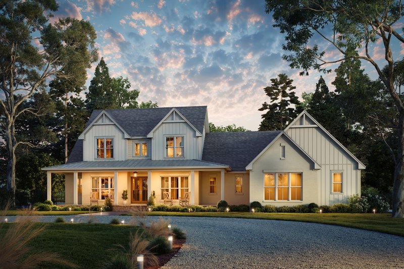 Dream House Plan - Farmhouse Exterior - Front Elevation Plan #430-399