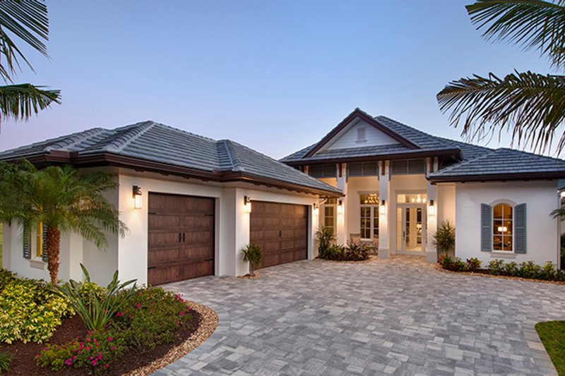Architectural House Design - Exterior - Front Elevation 3 for Mediterranean House Plan #1017-156 - 3 bed, 3.5 bath