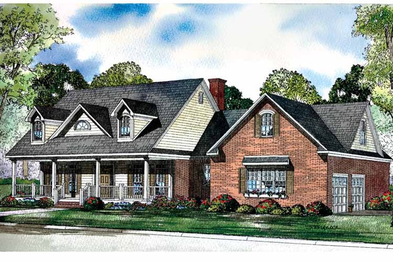Home Plan - Exterior - Front Elevation 3 for Country House Plan #17-3117 - 5 bed, 4.5 bath