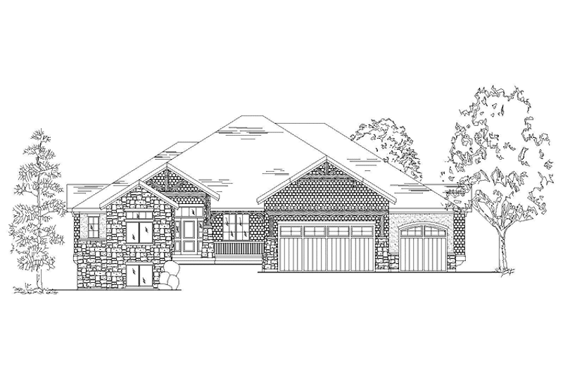 Home Plan - Exterior - Front Elevation 3 for Log House Plan #945-134 - 3 bed, 2.5 bath
