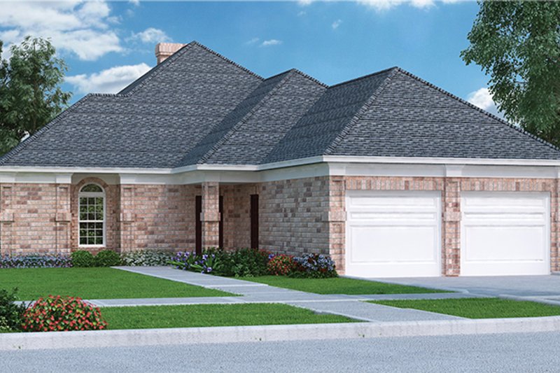 Dream House Plan - Exterior - Front Elevation 4 for Ranch House Plan #45-388 - 2 bed, 2 bath