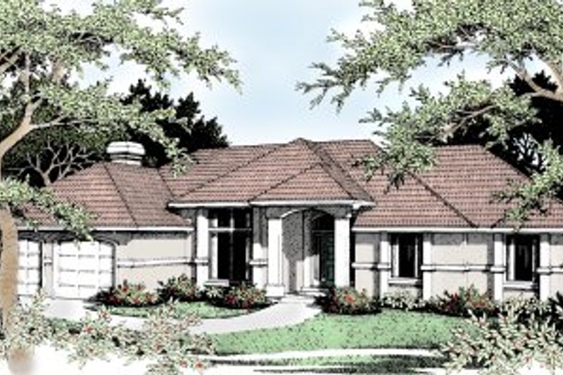 Home Plan - European Exterior - Front Elevation Plan #92-113