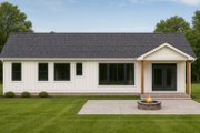 Craftsman Style House Plan - 3 Beds 2 Baths 1600 Sq/Ft Plan #112-299 Exterior 