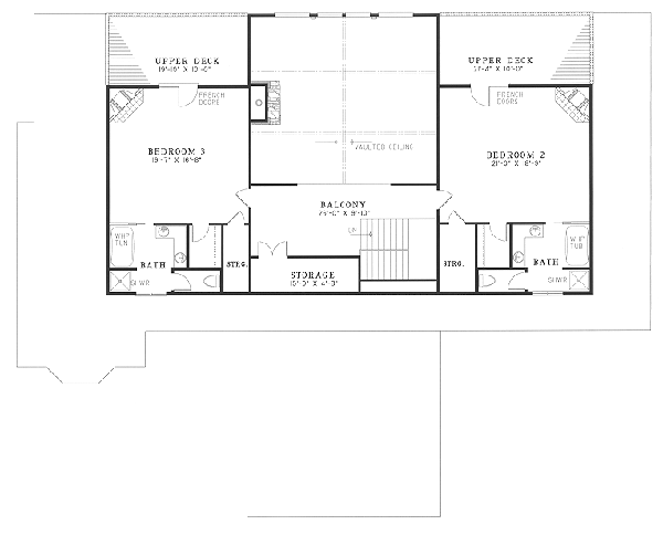 Dream House Plan - Ranch Floor Plan - Upper Floor Plan #17-263