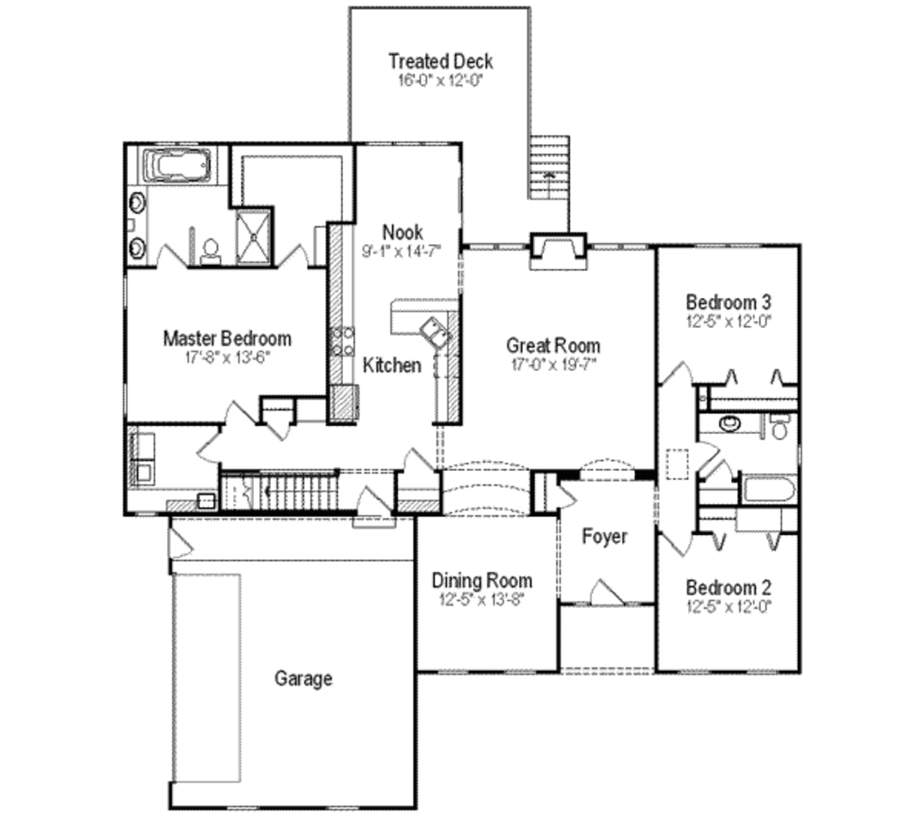 Traditional Style House Plan - 3 Beds 2 Baths 2146 Sq/Ft Plan #49-240 ...