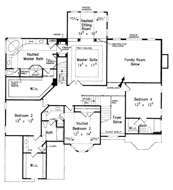 Dream House Plan - Mediterranean Floor Plan - Upper Floor Plan #927-476