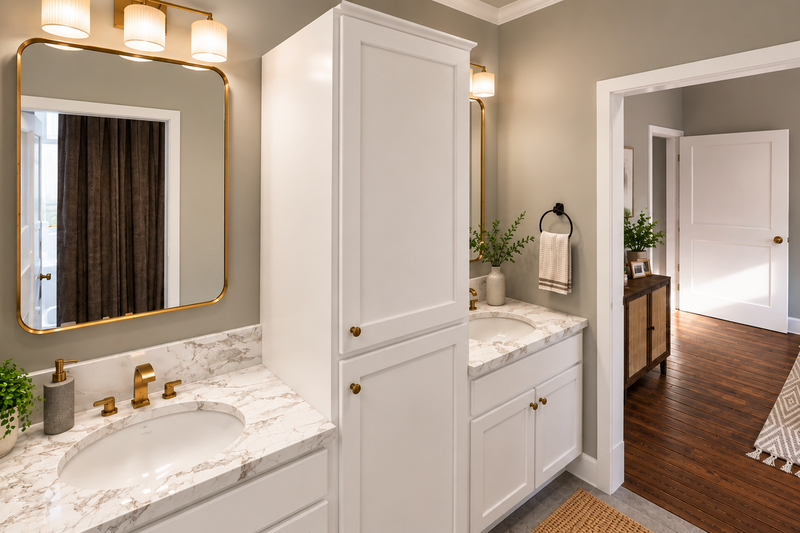 House Blueprint - Interior - Bathroom for Farmhouse House Plan #44-320 - 4 bed, 3 bath