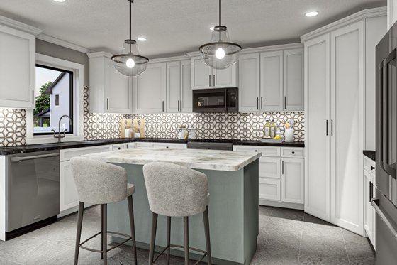 Interior - Kitchen for Traditional House Plan #455-221 - 3 bed, 2 bath
