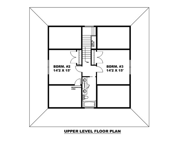 Farmhouse Floor Plan - Upper Floor Plan #117-935