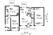 Traditional Style House Plan - 3 Beds 1.5 Baths 2207 Sq/Ft Plan #303-373 