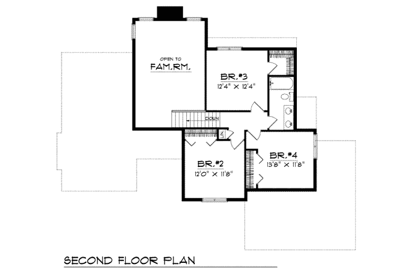House Plan Design - Floor Plan - Upper Floor for Traditional House Plan #70-294 - 4 bed, 2.5 bath