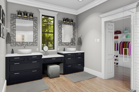 Interior - Master Bathroom 2 for Farmhouse House Plan #406-9656 - 4 bed, 2 bath