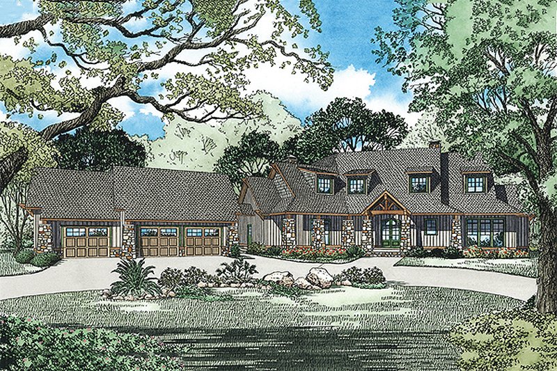 Home Plan - Exterior - Front Elevation 5 for Craftsman House Plan #17-2444 - 5 bed, 5.5 bath