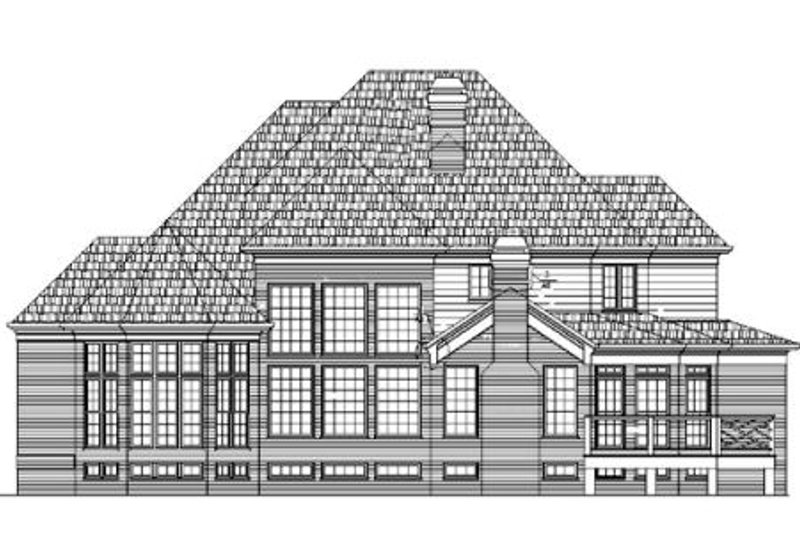 Dream House Plan - Exterior - Rear Elevation for European House Plan #119-349 - 4 bed, 3 bath