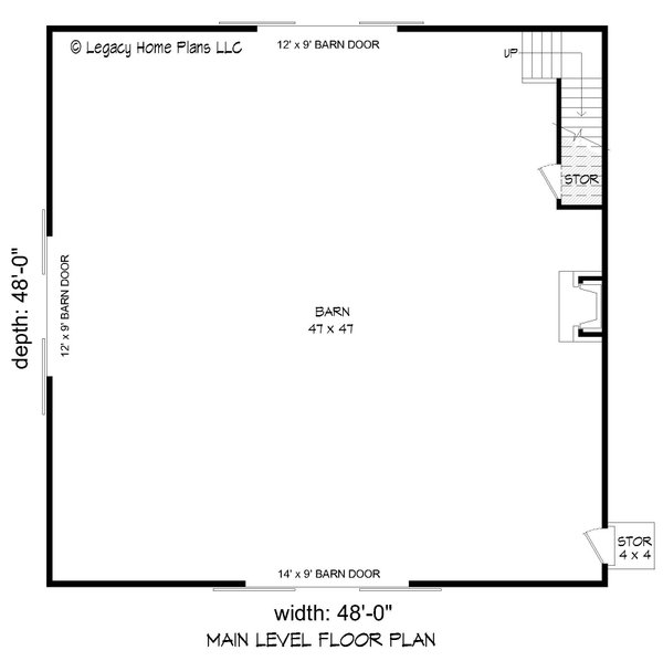 Farmhouse Floor Plan - Main Floor Plan #932-960