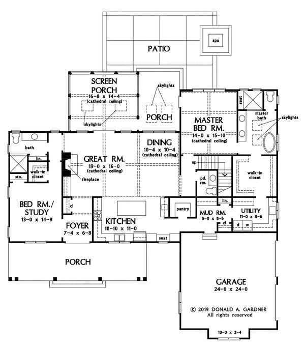Farmhouse Floor Plan - Main Floor Plan #929-1111