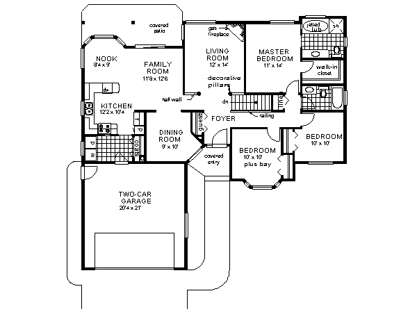 Home Plan - Ranch Floor Plan - Main Floor Plan #18-197
