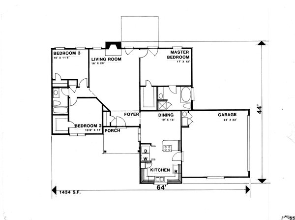 Ranch Floor Plan - Main Floor Plan #30-319