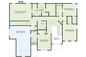 Floor Plan - Upper Floor for Traditional House Plan #17-2072 - 5 bed, 4 bath