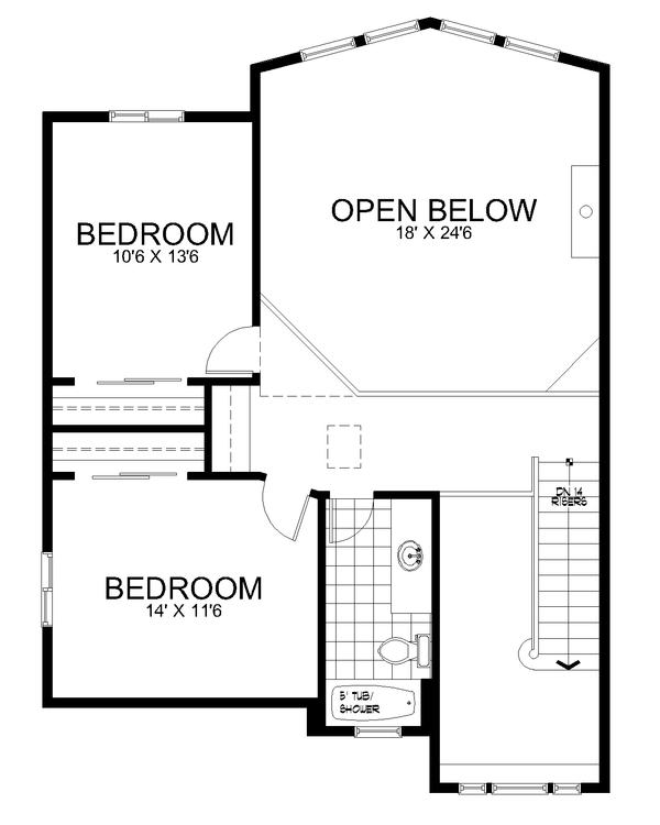 House Plan Design - Craftsman Floor Plan - Upper Floor Plan #112-220