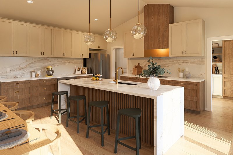Architectural House Design - Interior - Kitchen 3 for Farmhouse House Plan #126-310 - 3 bed, 2.5 bath