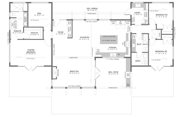 Architectural House Design - Contemporary Floor Plan - Main Floor Plan #1086-6