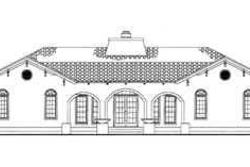 Dream House Plan - Exterior - Rear Elevation for Mediterranean House Plan #72-177 - 4 bed, 3.5 bath