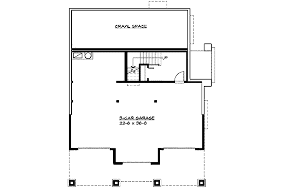 Floor Plan - Lower Floor for Country House Plan #132-118 - 3 bed, 2.5 bath