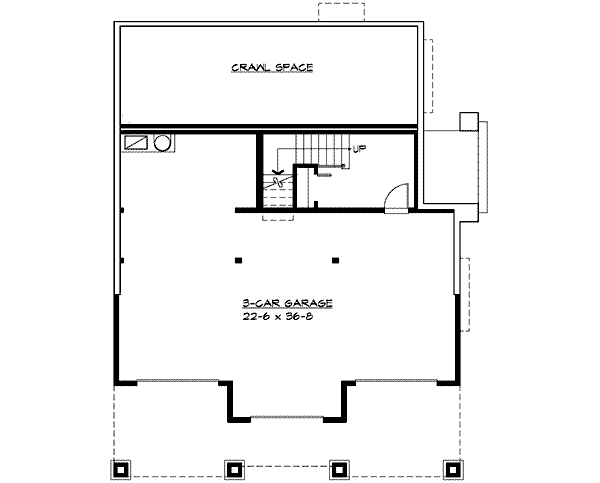 Architectural House Design - Country Floor Plan - Lower Floor Plan #132-118