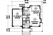 Country Style House Plan - 3 Beds 1 Baths 1114 Sq/Ft Plan #25-4500 