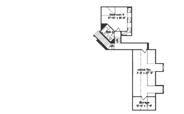 European Floor Plan - Upper Floor Plan #135-152
