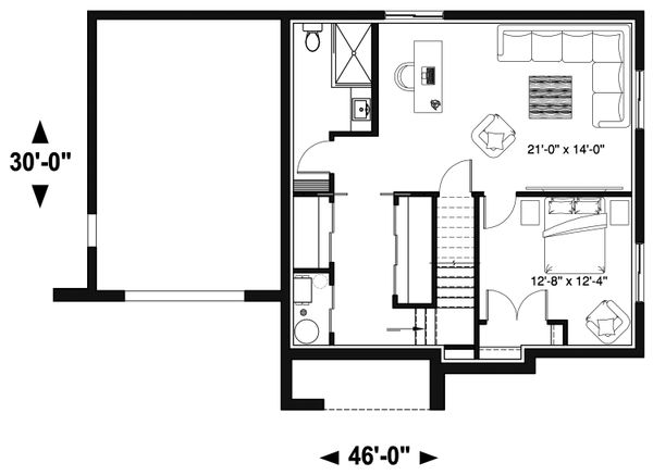 House Plan Design - Standard Finished Basement 