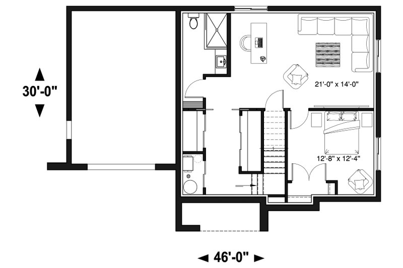House Blueprint - Standard Finished Basement 