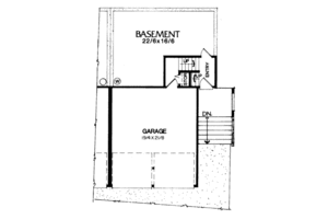 Floor Plan - Lower Floor for Modern House Plan #303-255 - 3 bed, 2.5 bath