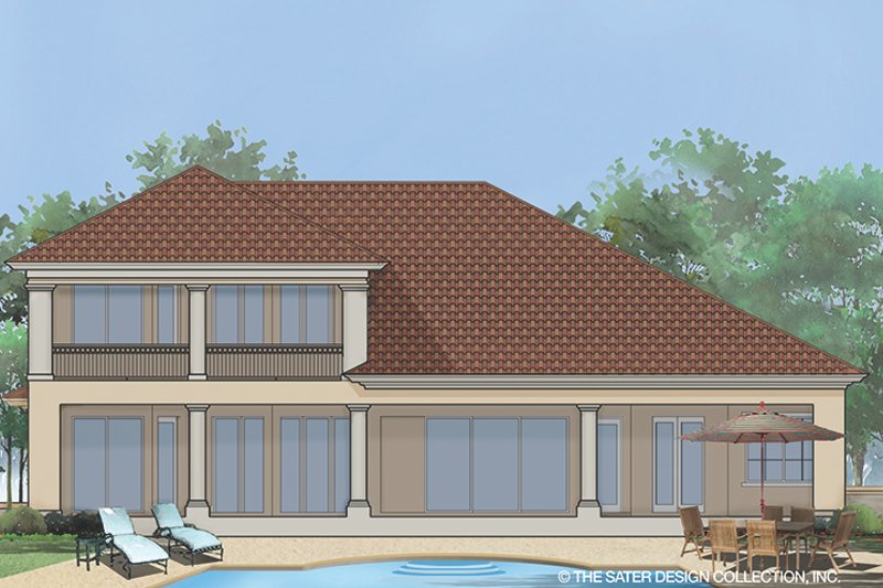Dream House Plan - Exterior - Rear Elevation for Mediterranean House Plan #930-471 - 3 bed, 3.5 bath