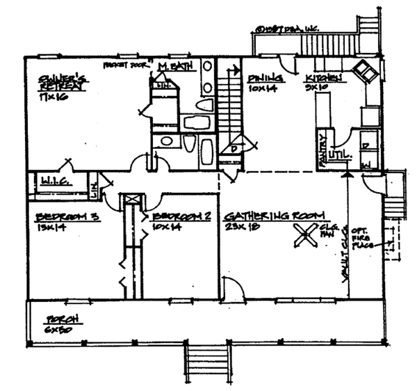 Dream House Plan - Ranch Floor Plan - Main Floor Plan #30-333