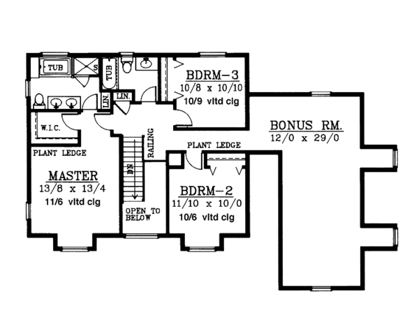 Dream House Plan - Country Floor Plan - Upper Floor Plan #1037-35