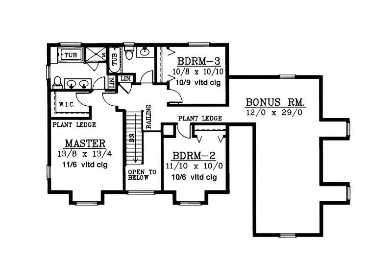 Dream House Plan - Floor Plan - Upper Floor for Country House Plan #1037-35 - 3 bed, 2.5 bath
