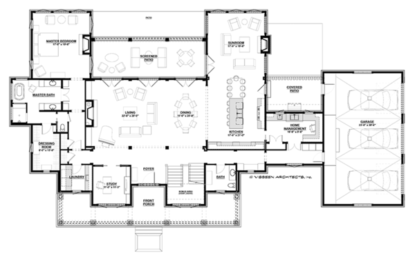 Dream House Plan - Country Floor Plan - Main Floor Plan #928-284