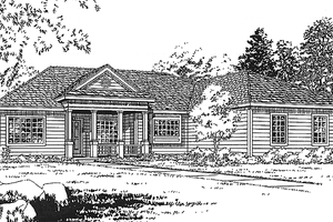 Classical Exterior - Front Elevation Plan #942-6