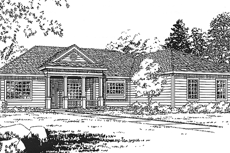 Home Plan - Classical Exterior - Front Elevation Plan #942-6